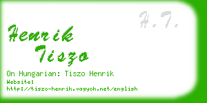 henrik tiszo business card